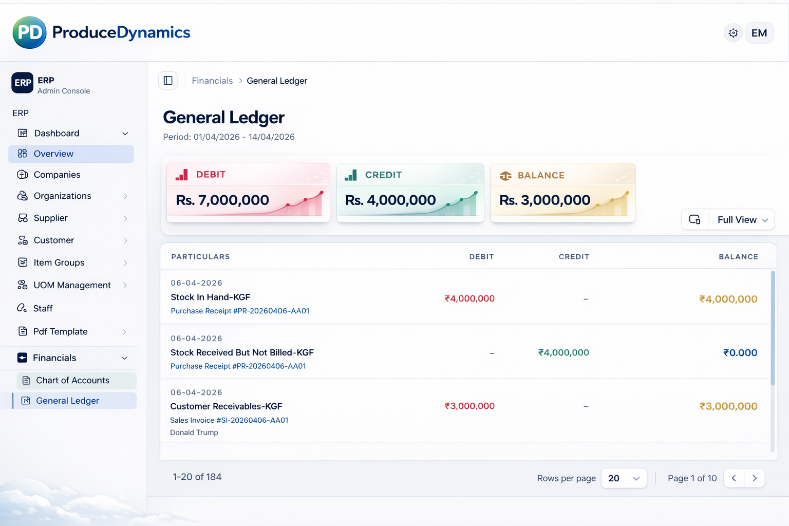 Finance Dashboard